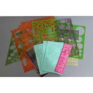 Fiskars Plaid Westcott Lot Template Stencil Hard & Soft Plastic Scrapbook Craft